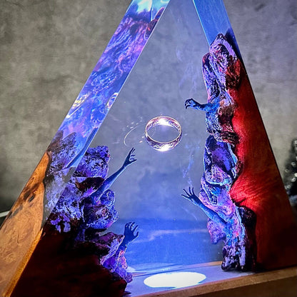 Epoxy Resin Wooden Night Light USB Lamp