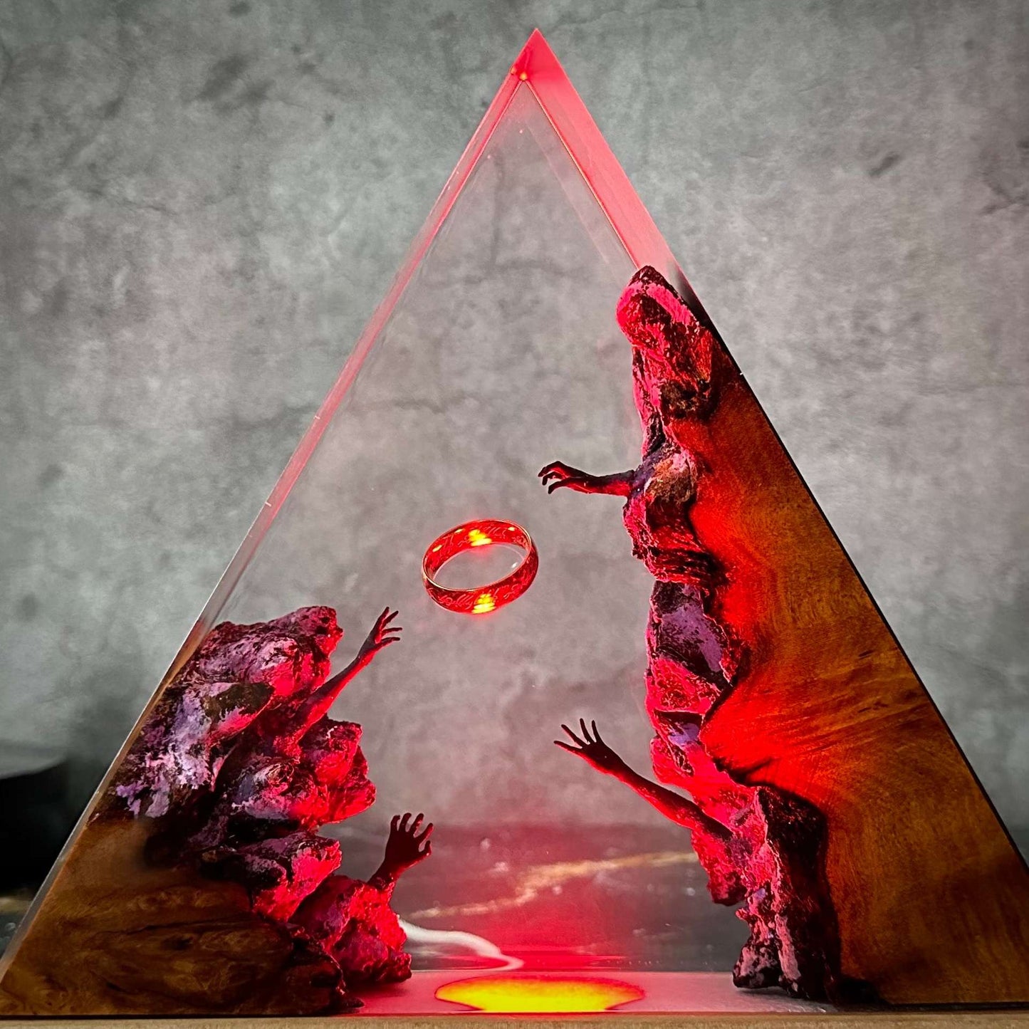 Epoxy Resin Wooden Night Light USB Lamp