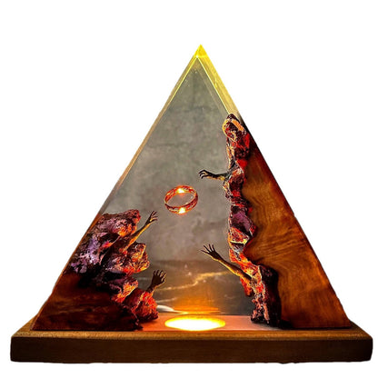 Epoxy Resin Wooden Night Light USB Lamp