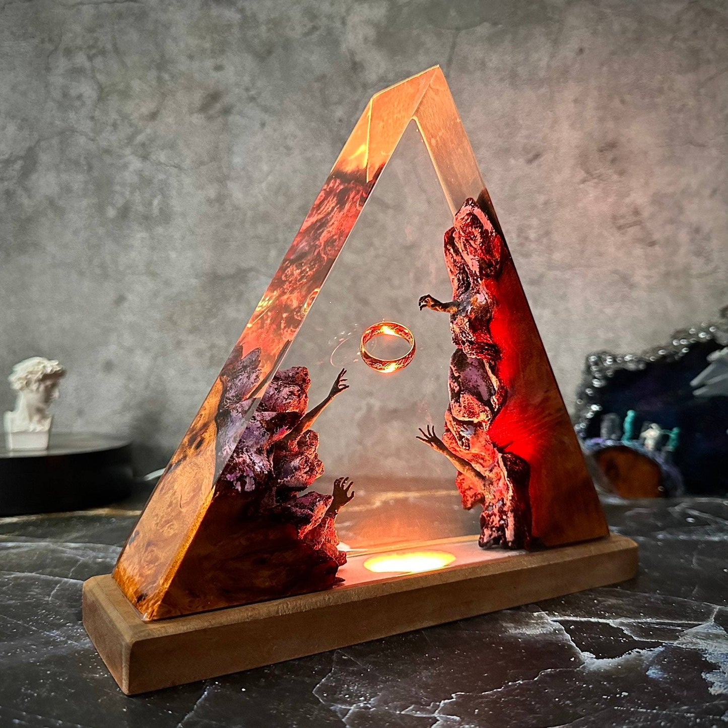 Epoxy Resin Wooden Night Light USB Lamp