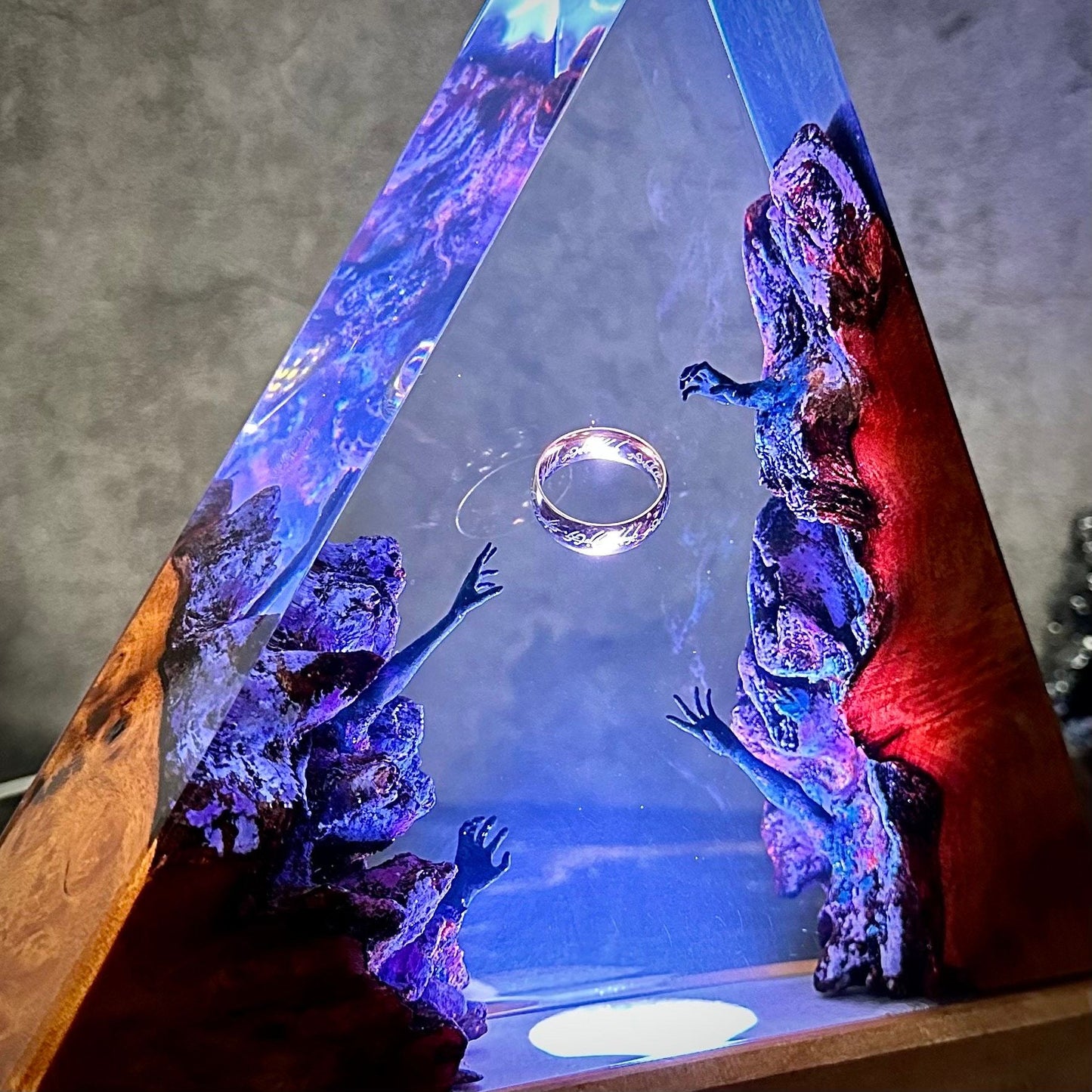 Epoxy Resin Wooden Night Light USB Lamp