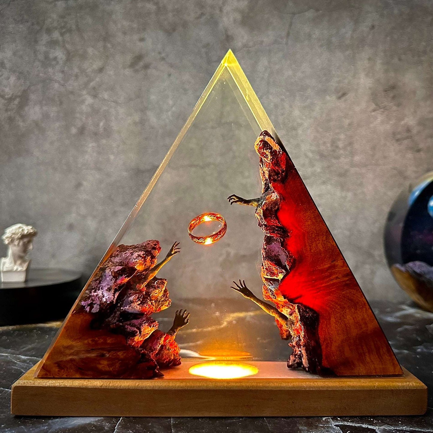 Epoxy Resin Wooden Night Light USB Lamp